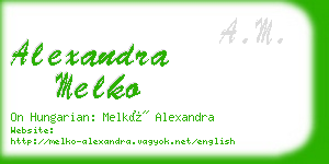 alexandra melko business card